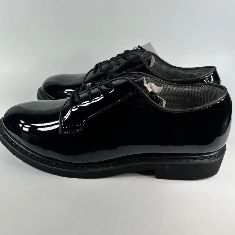 Rothco High Gloss Oxford Shoes Mens 10R Black Military Uniform Dress Shiny